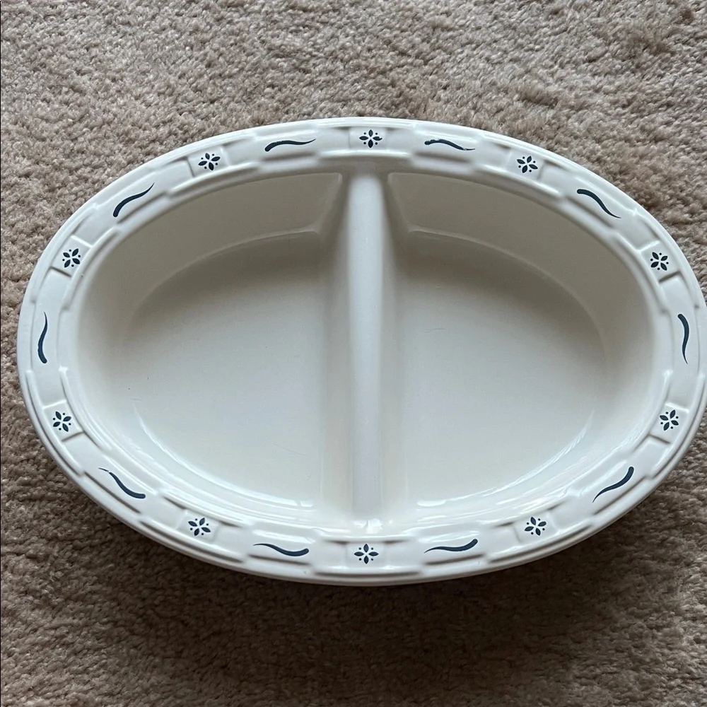 Longaberger Divided Serving Bowl